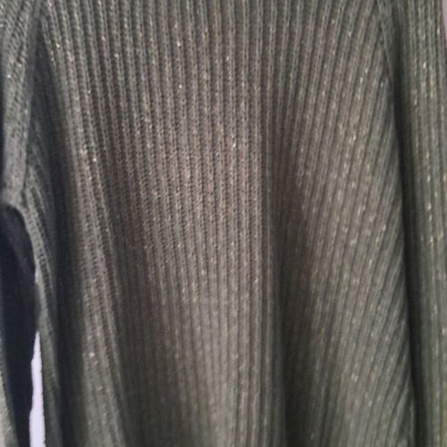 Nice Things sweater green with gold thread like new