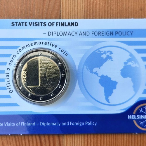Official Coincard Finland 2 Euro 2025 Diplomacy and Foreign Policy new