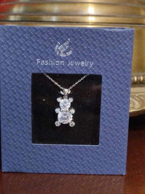 Teddy Bear Necklace new in box
