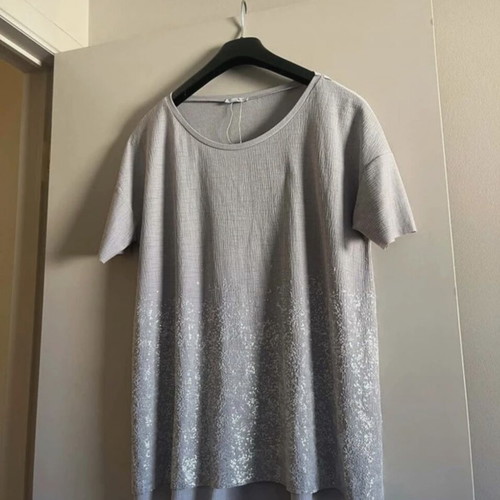 Zara grey t-shirt with glitter effect, like new, size L