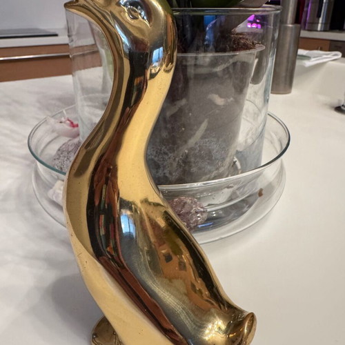 Press Papier heavy 2kg gold metal decorative like new