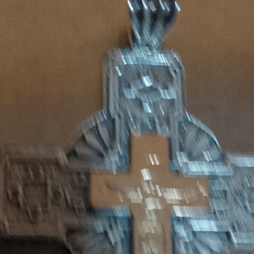 Silver-gold cross 950 and 585 handmade from Mount Athos, like new