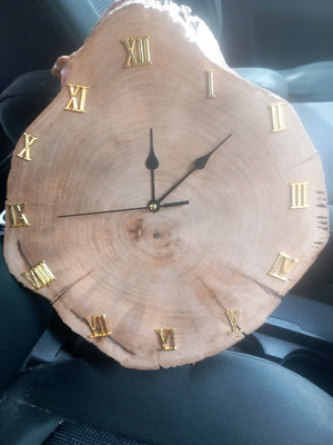 Walnut clock new, handmade