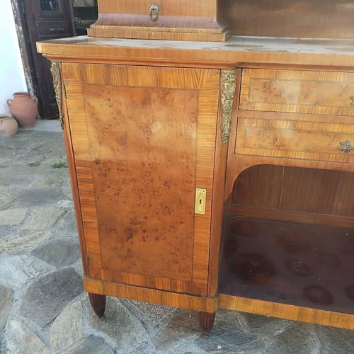 Art Deco Buffet with Display Cabinet used, needs restoration
