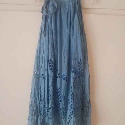 Summer dress with lining, blue