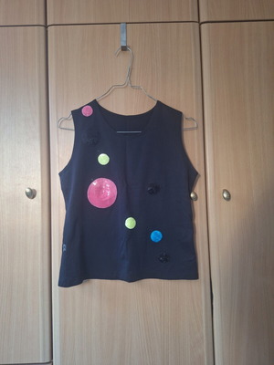 Moschino Jeans sleeveless top with sequins like new, size S