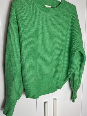 Green knitted sweater H&M XS women's used