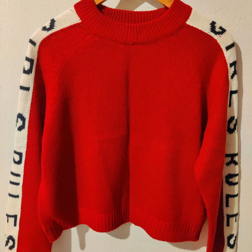 Terranova women's long-sleeve sweater like new, red and white
