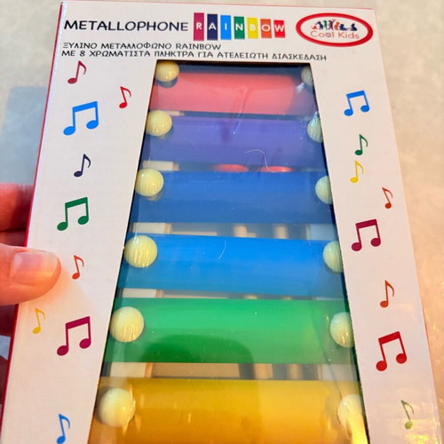 Wooden metallophone new, closed in box, unused