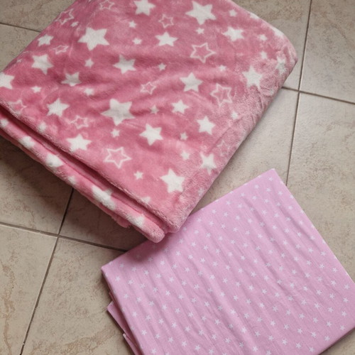 Set blanket, sheet, and pillowcase new, 100x140 cm blanket
