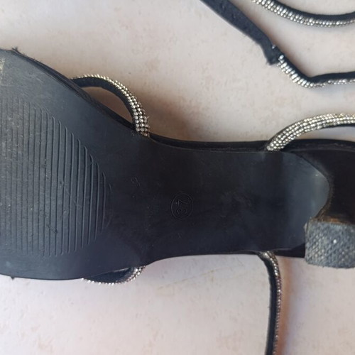 Two pairs of sandals like new, size 37, black