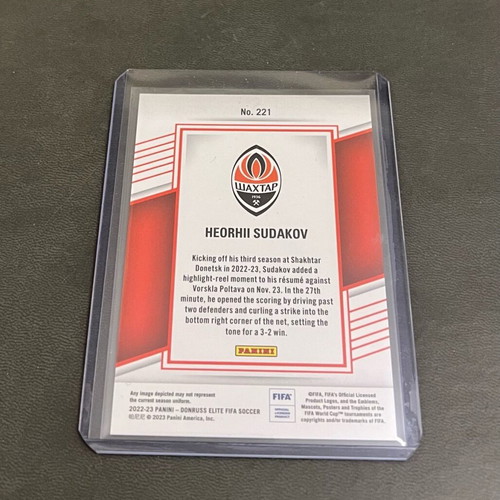 Heorhii Sudakov Donruss Elite TRUE RC RED card 2022-23 like new