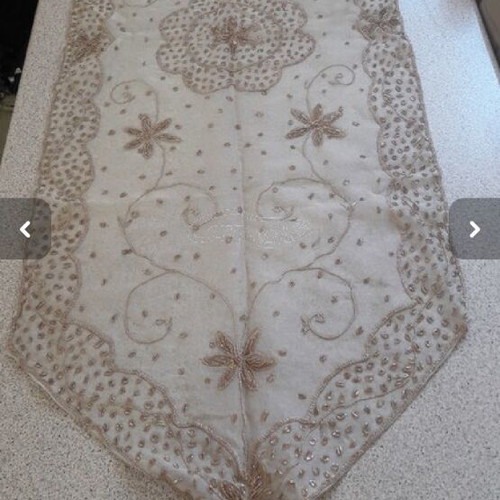 Table linen set like new with tablecloth, runner, and napkins