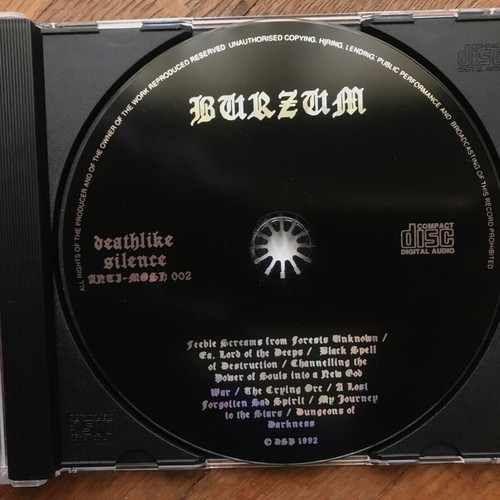 CD Burzum - Burzum, Deathlike Silence, later repress, σαν καινούργιο