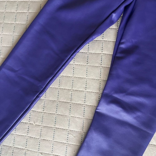 Calzedonia thermal leather-effect leggings for girls size 7-8 like new purple