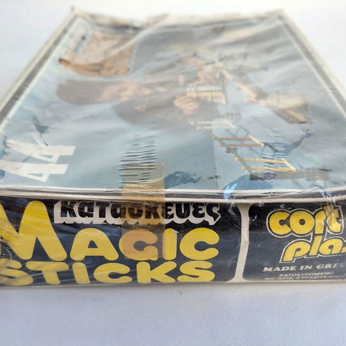 Magic Sticks constructions from the 70s, new, Greek made by Cort Plast
