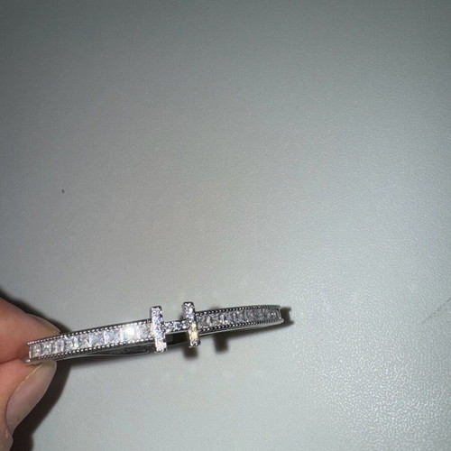 Stainless steel bracelet, silver