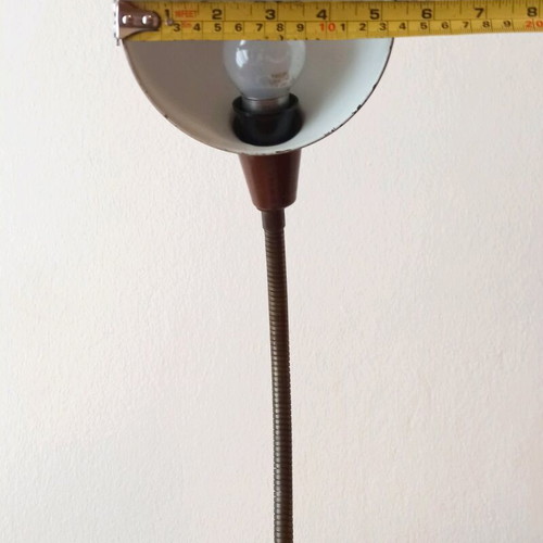 Vintage table desk lamp used, brown mid-century 1960