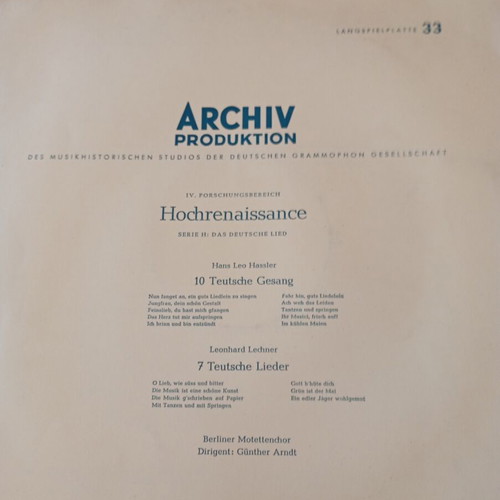 Archiv Produktion classical vinyl records used, lot of 7