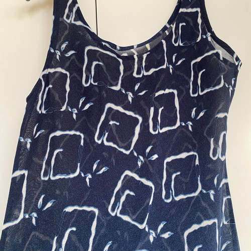 Vintage blue asymmetrical sleeveless dress like new