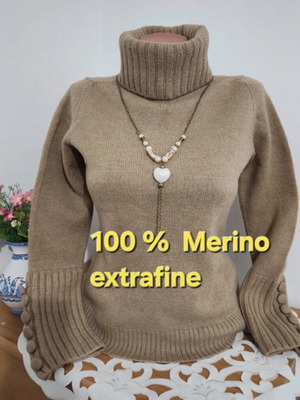 Merino wool sweater like new, beige, size S