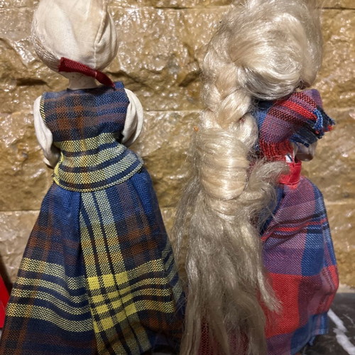 Traditional wooden dolls used, set of 2 from Epirus