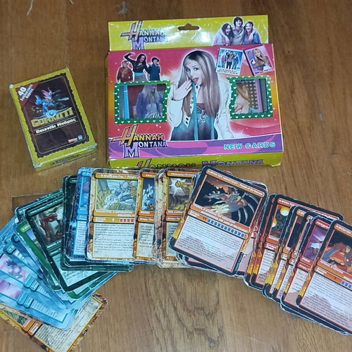 Gormiti and Hannah Montana cards used