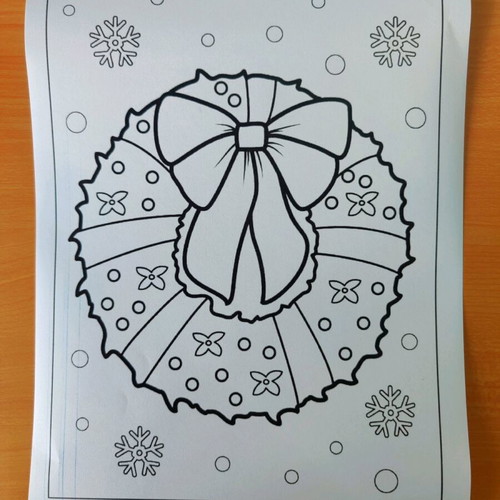 Christmas printable A4 drawings set of 8, new