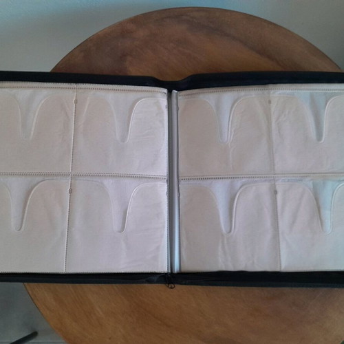 CD case used, 96 slots, leatherette
