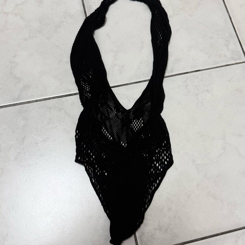 Hunkemöller fishnet bodysuit new, black, openback lace design