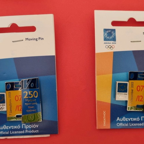 Authentic Athens 2004 Olympic Pin Set of 6 Moving Pins