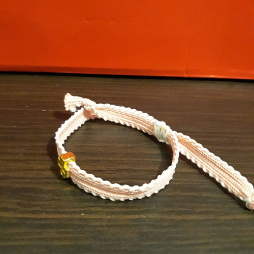 Handmade baptism martirika pack of 15 pink with white and cross