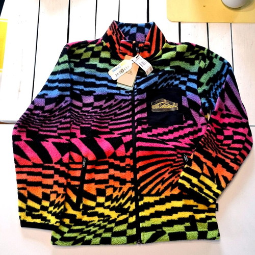 Quiksilver multicolor fleece jumper hoodie unisex kids size 12 years new