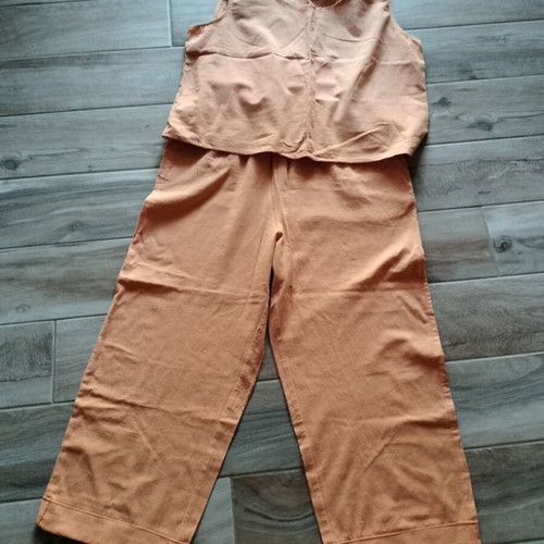 Set with pants and top, orange, size XL