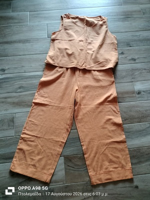 Set with pants and top, orange, size XL