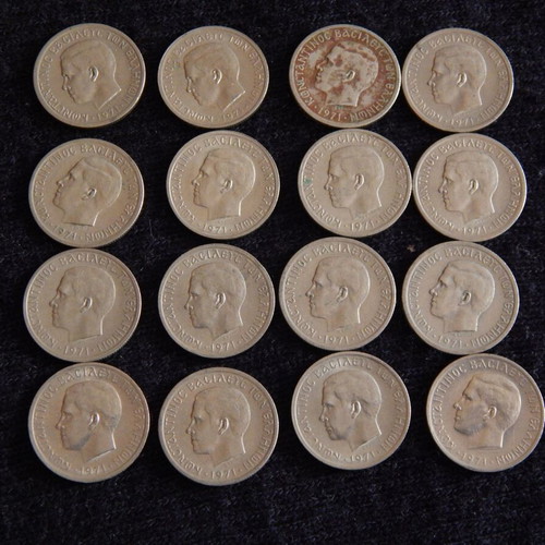50 Lepta 1971 used, pack of 16, Konstantinos B'