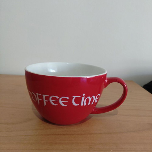 Cereal bowl with handle used