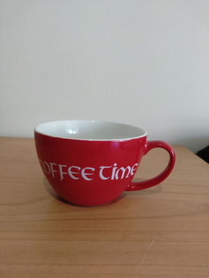 Cereal bowl with handle used