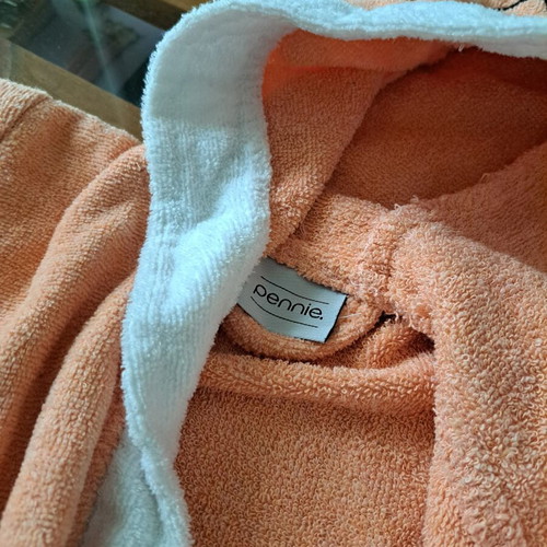 Pennie children's bathrobe with hood used, bunny design, size 1–2 years