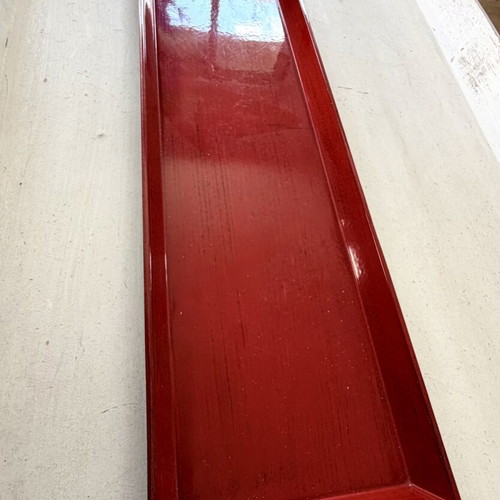Decorative Modern Narrow Tray deep red, new
