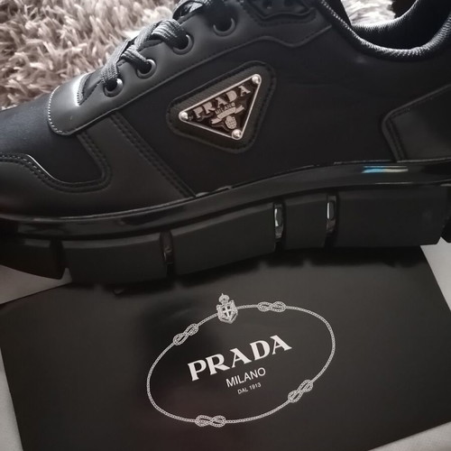 Prada sports shoes new, black and red