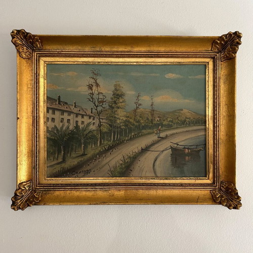 Vintage acrylic painting on canvas, like new