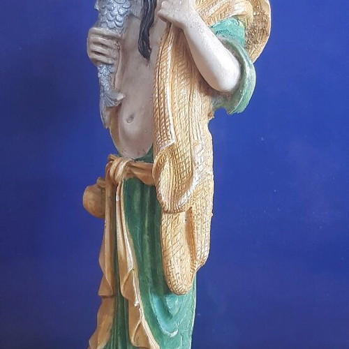 Chinese Fisherman Figurine used, 22cm