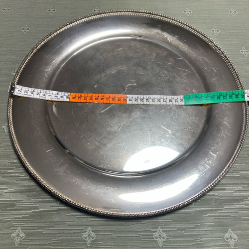 Argentepie silver plated 1000 BE plate used, 40 cm diameter