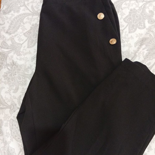 Zara pants black with gold decorative buttons size XXL like new