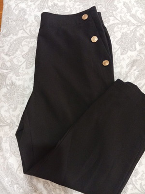 Zara pants black with gold decorative buttons size XXL like new