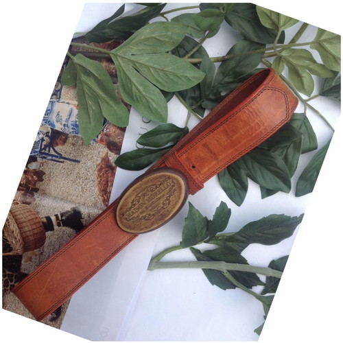 Frankie Morello leather belt like new, burnt orange and brown, size 85