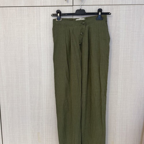 Vassia Kostara linen set like new, green blazer S/M and pants S