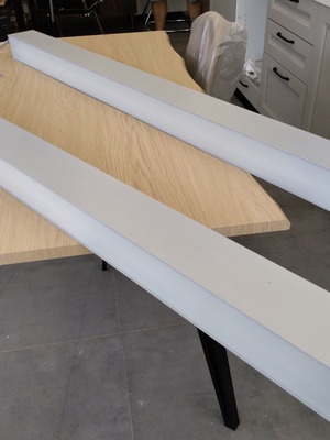 Fluorescent ceiling lights, pack of 4, 149 cm