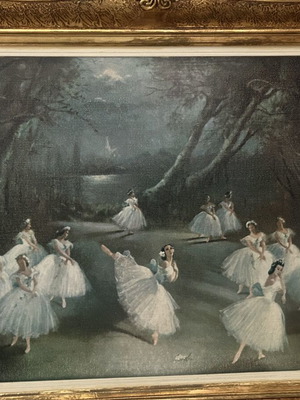 Vintage Giselle Ballet Art Print like new